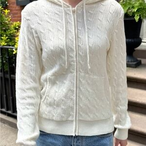 Brandy Melville Cream Cable Knit Sweater